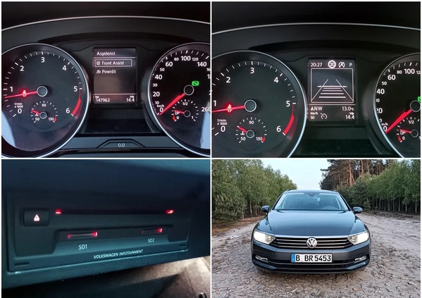 Volkswagen Passat cena 57400 przebieg: 147000, rok produkcji 2016 z Gubin małe 277